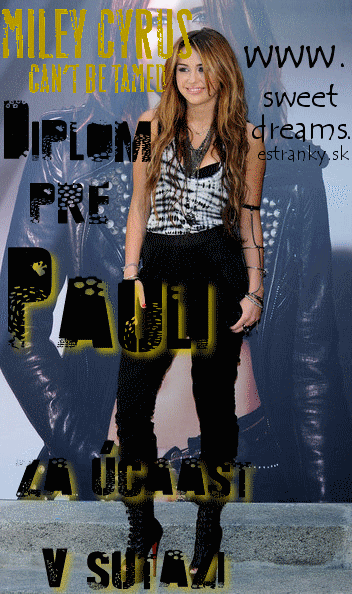 Miley Cyrus,diplom pre Pauli.gif